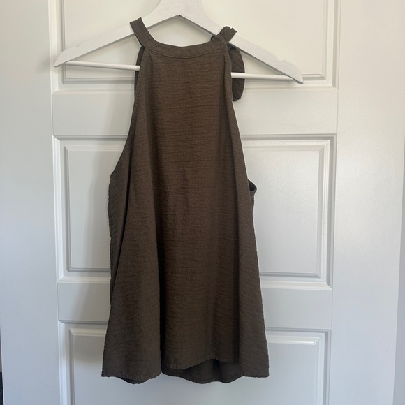 Banana Republic Army Green / Brown Halter Top - Picture 1 of 3